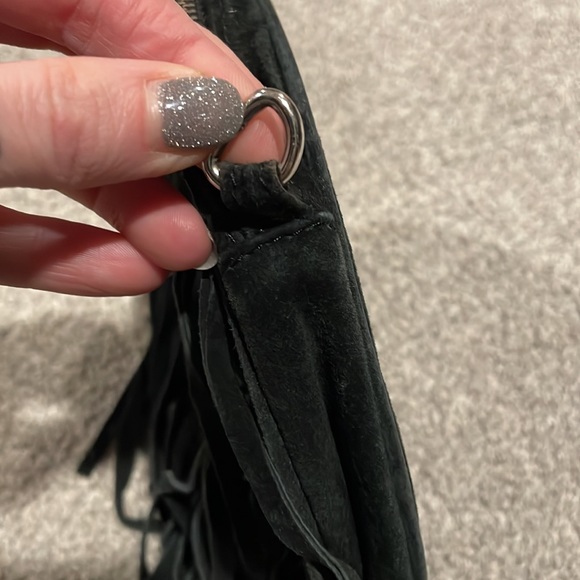 Real leather suede small clutch // vintage - Picture 6 of 6